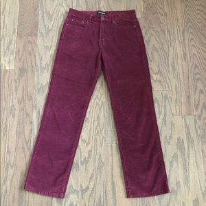 Club Monaco Maroon Corduroy Pants